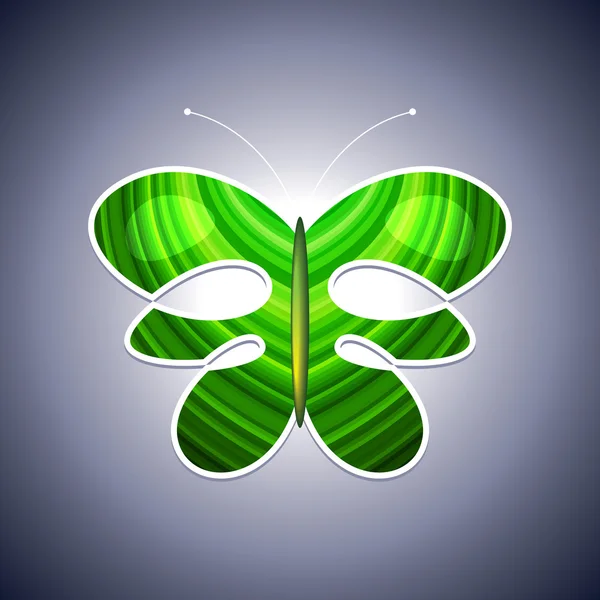 Eco logo motyl — Wektor stockowy