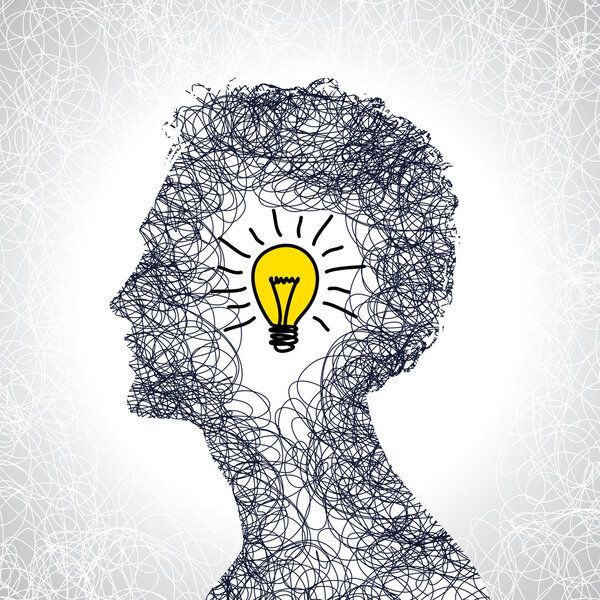 идея концепция с человеческой головой
