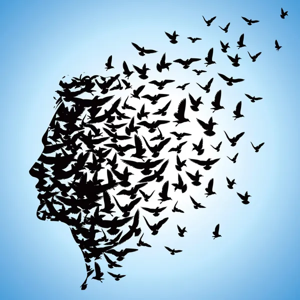 insan kafası için uçan kuşlar