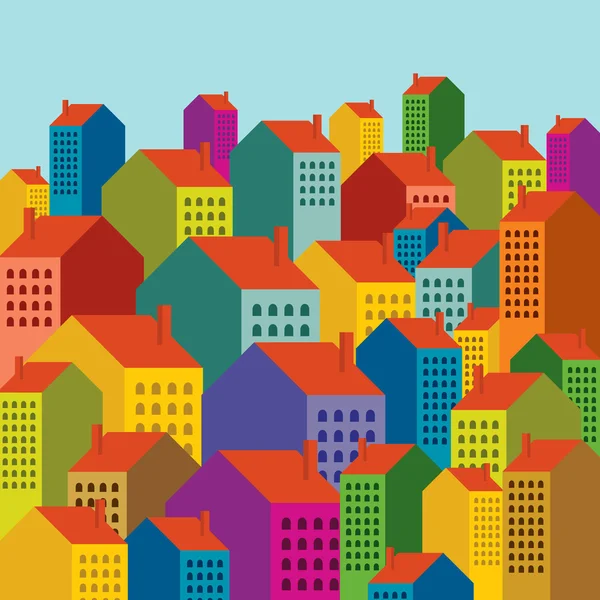 Colorful City — Stock Vector