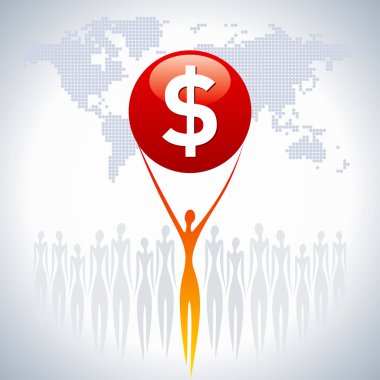 iş kadını ile dolar