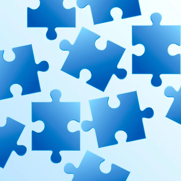 Pezzi puzzle blu — Vettoriale Stock