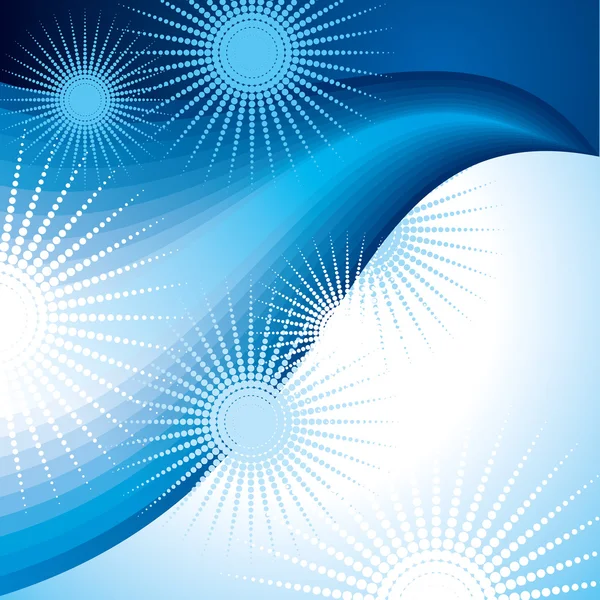 Blue Shiny waves — Stock Vector