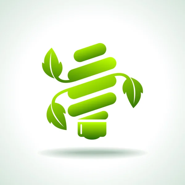 Ecologische gloeilamp pictogram — Stockvector