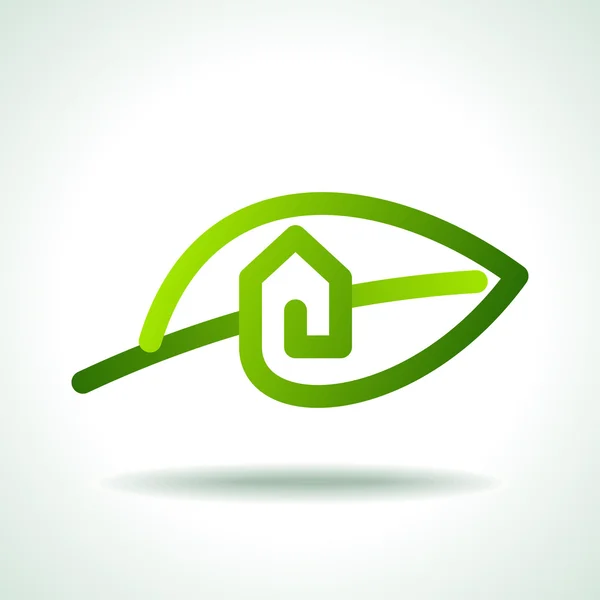 Zelený dům koncept — Stockový vektor