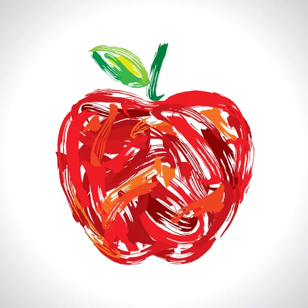 Pomme rouge — Image vectorielle