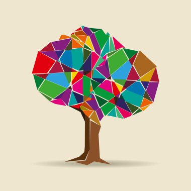 renkli ağaç
