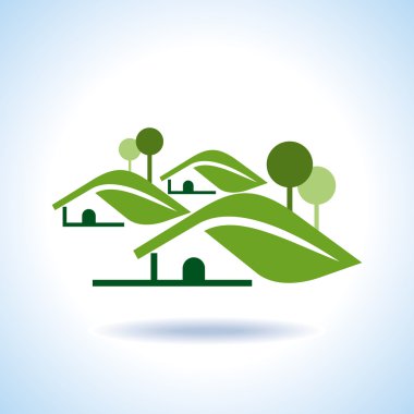 Bio zielona ikona domy