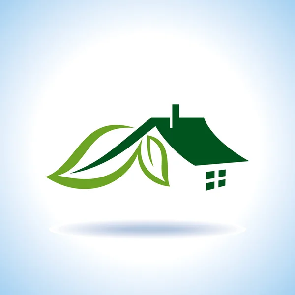 Bio green house icon — Stock Vector