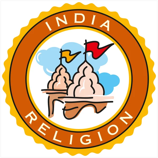 India religión — Archivo Imágenes Vectoriales