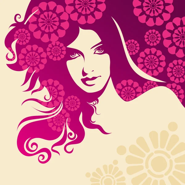 Retrato de mujeres de moda — Vector de stock