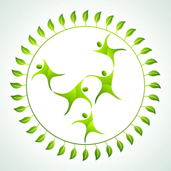 Les verts volent en groupe — Image vectorielle
