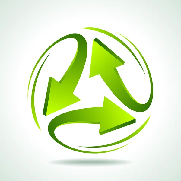 Illustration des flèches de recyclage — Image vectorielle