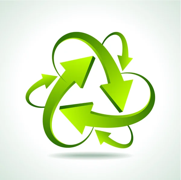 Illustrazione delle frecce di riciclaggio — Vettoriale Stock