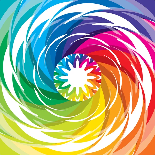 Arco iris remolino fondo — Vector de stock