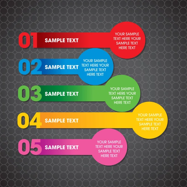 Bannière d'options d'infographie moderne — Image vectorielle