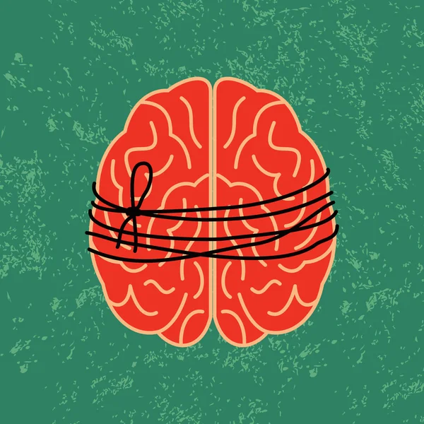 Brain lock — Stock Vector