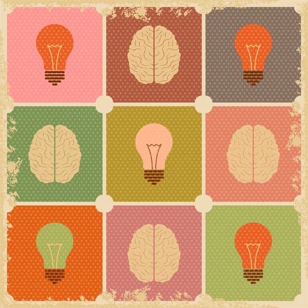 Idea de cerebro creativo — Vector de stock