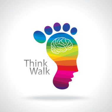 Think walk concept clipart