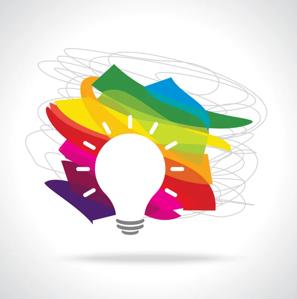 Colorful idea bulb vector — Stock Vector