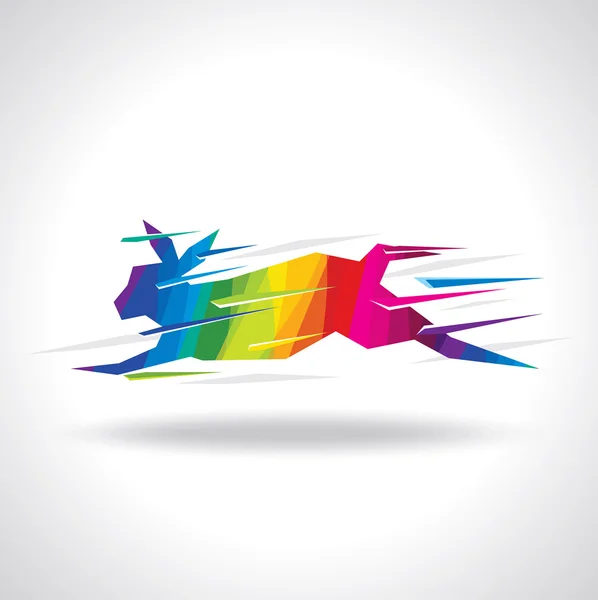 Abstrait lapin coloré — Image vectorielle