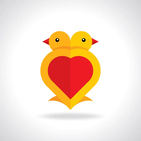 Pequeños pájaros del amor — Vector de stock