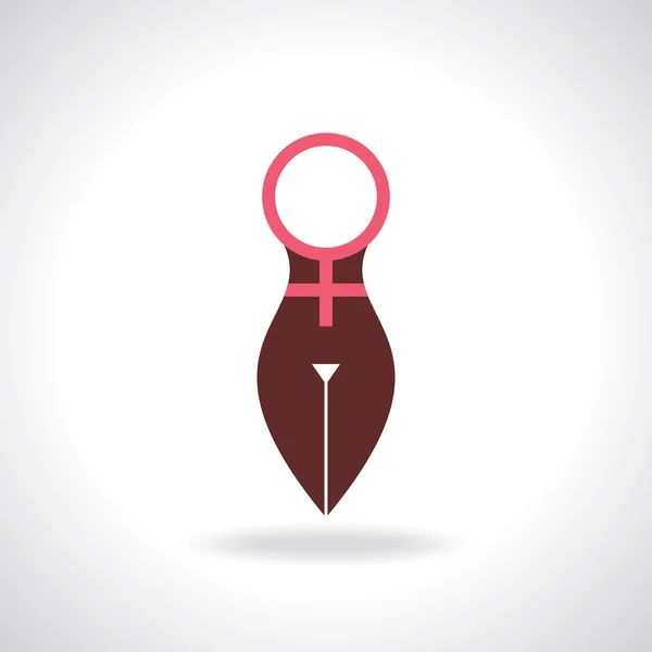 Nude woman icon — Stock Vector