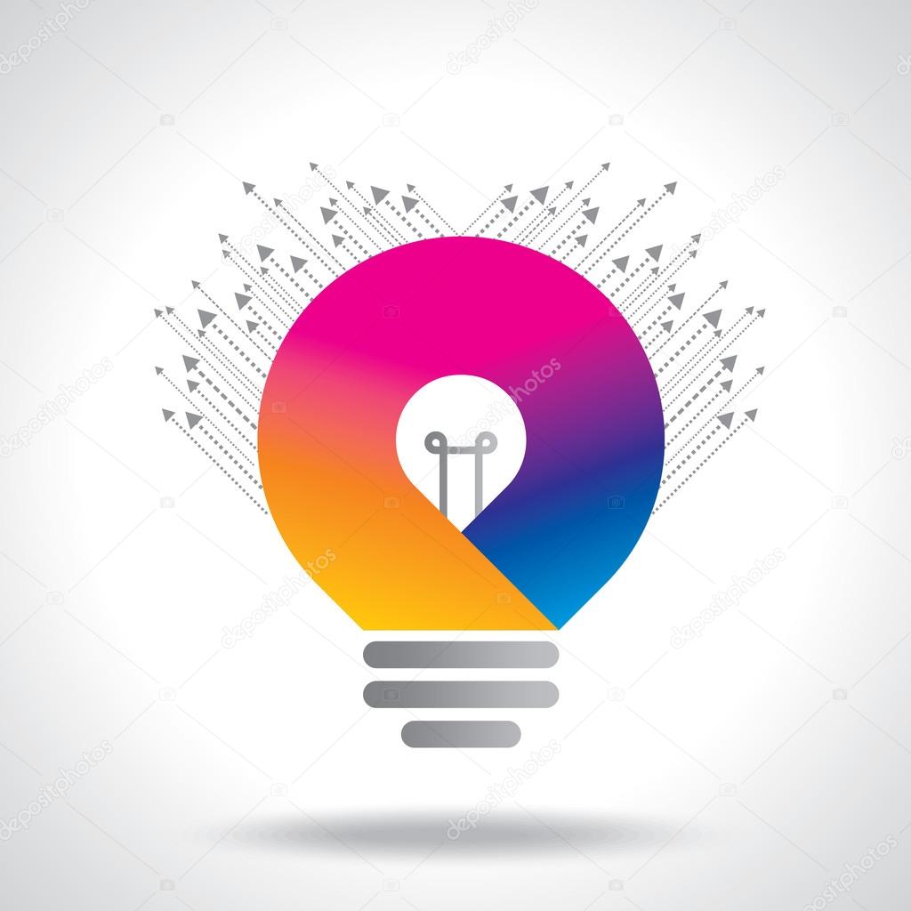 Colorful idea bulb vector