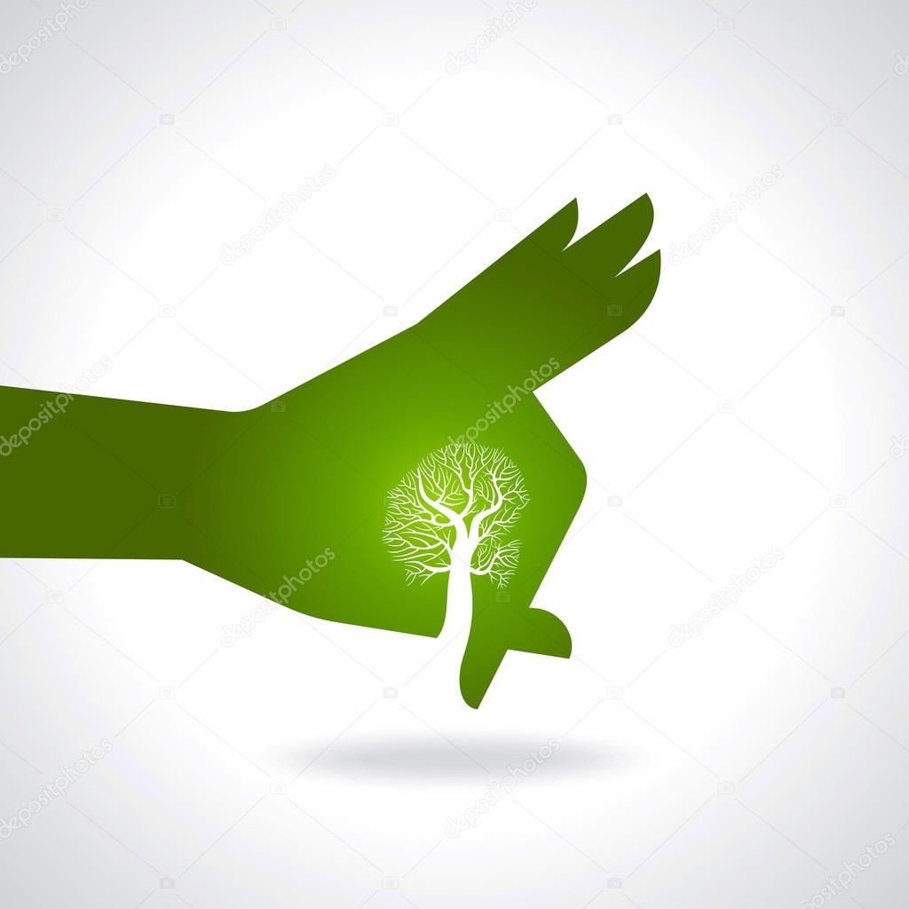 Hand with tree