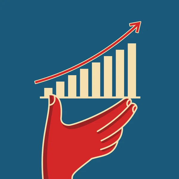 Grafico aziendale a mano — Vettoriale Stock