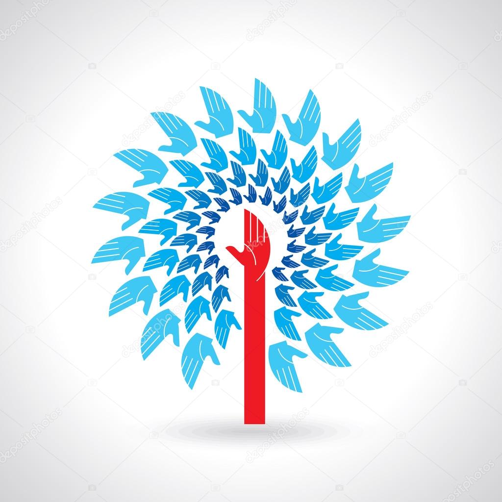 Teamwork symbol design