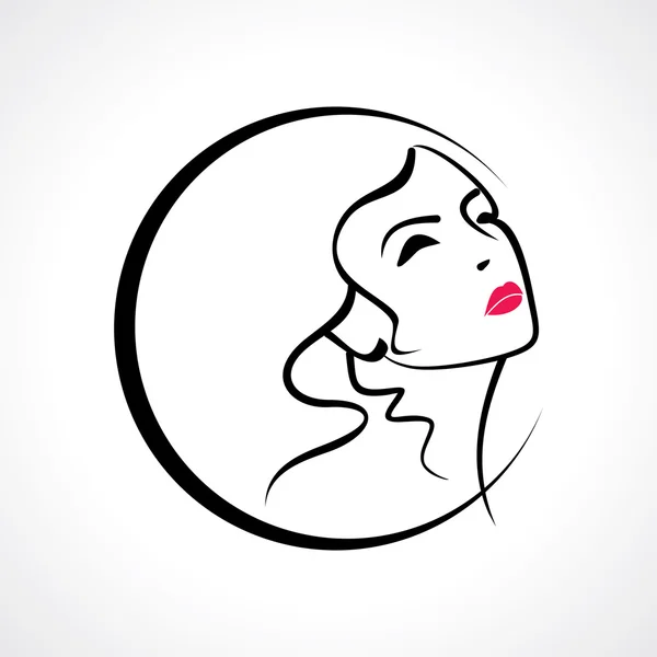 Hermosa mujer — Vector de stock