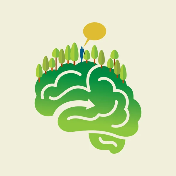 Environmental brain — Stock Vector