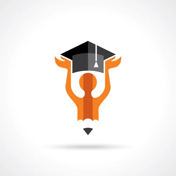 Idea del símbolo de la educación — Vector de stock