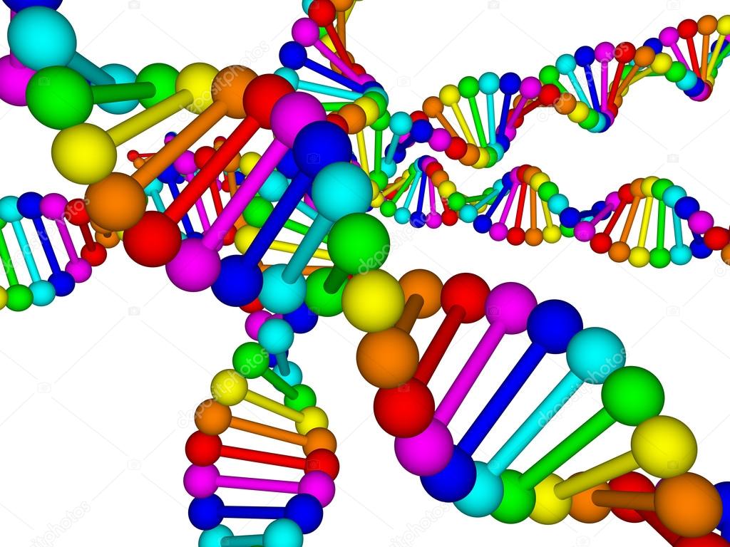 3D illustration of deoxyribonucleic acid (DNA)