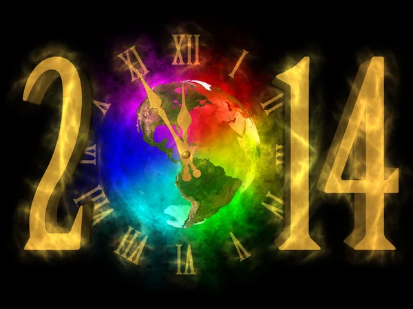 Felice anno nuovo 2014 - America — Foto Stock