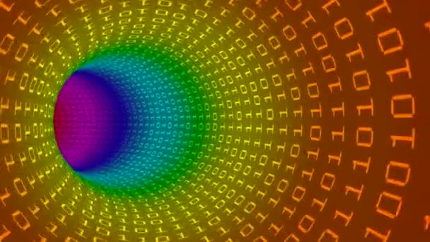 Arco-íris loop de fluxo de dados — Vídeo de Stock