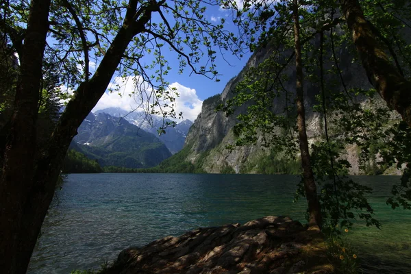 Vista pittoresca del lago Konigsee — Foto Stock