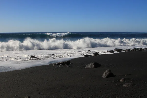 Lanzarote - zwarte strand — Stockfoto