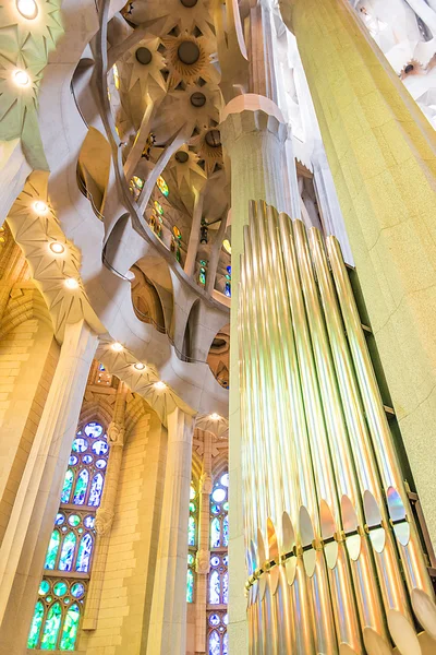 Tubos de órgãos em Catedral — Fotografia de Stock