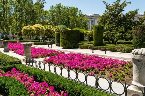 Royal gardens i madrid Spanien — Stockfoto