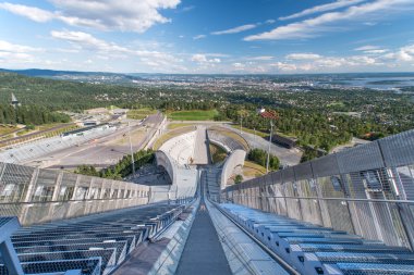 View on oslo from ski jump clipart