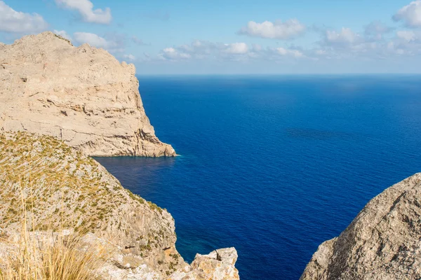 Cabo de Formentor a Pollensa Vista aérea alta al mar en Mallorca Bale — Foto de Stock