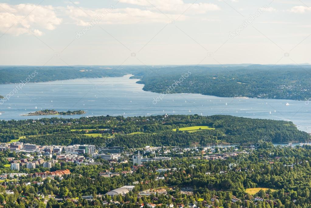 Panorama view of Oslo fjord