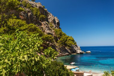 mavi deniz egzotik lagün, mallorca, İspanya