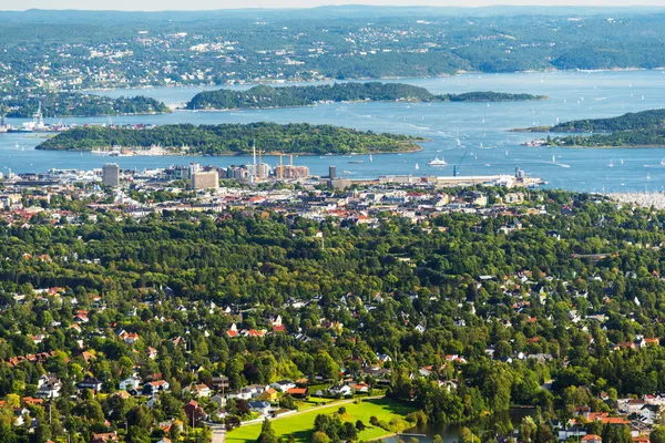 Pohled na panorama oslo Norsko — Stock fotografie