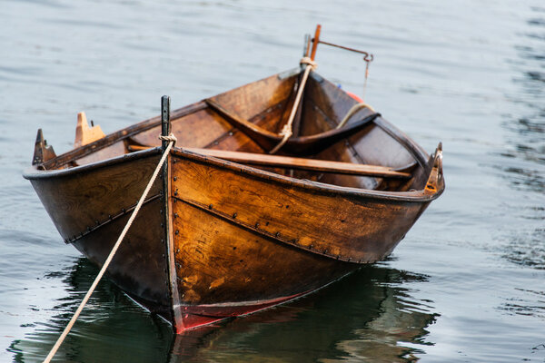 Wooden boat on water