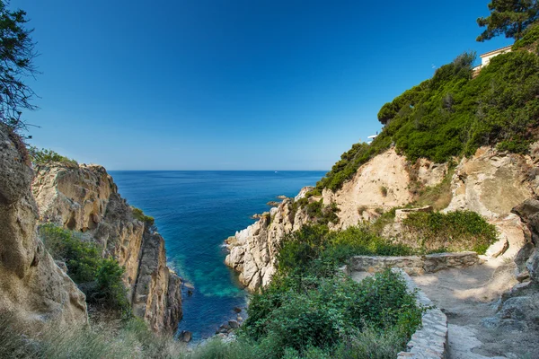 Droga na nabrzeżu lloret de mar costa brava — Zdjęcie stockowe