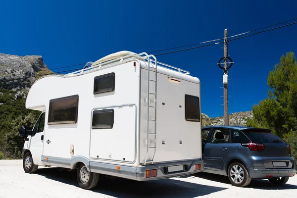 Motorhome RV in Mallorca Spain — Stock Photo, Image