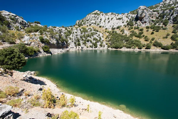 Green mountain lake on Mallorca Balearic Islands Spain — Stock Photo, Image